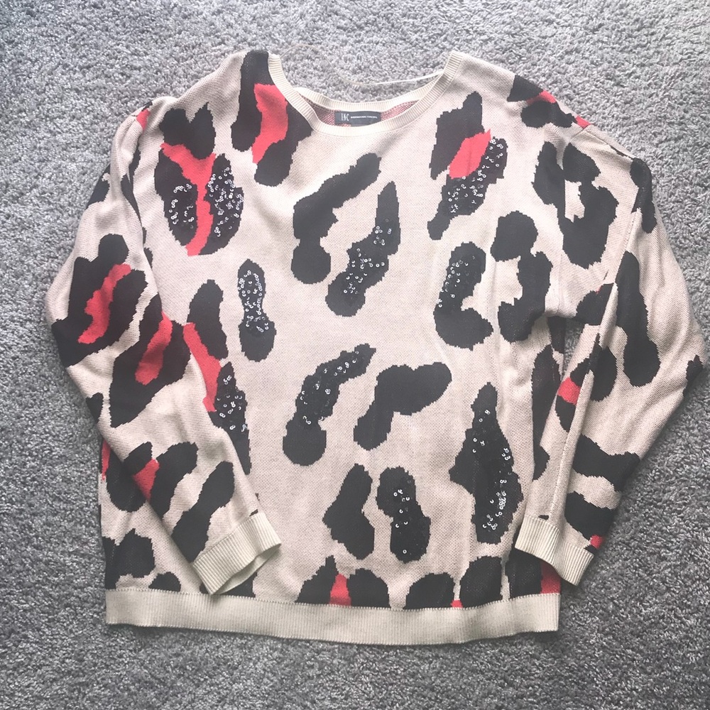 Cheetah sweater, XL, lightweight